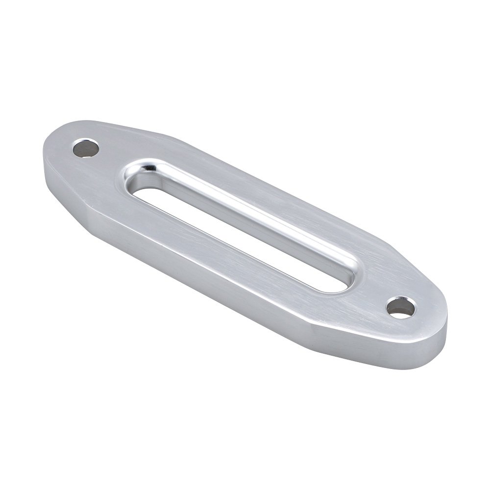 amopacorp Flip-Up Hawse Fairlead Mounted License Plate Holder Mounting Screw Kit 6'' Universal High-Grade Aluminum Silver Hawse Fairlead 3500lbs - 5500lbs for Car Truck 4x4