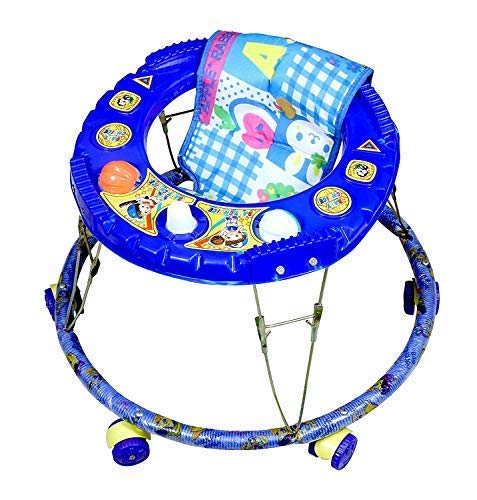 SALEGROW Baby Activity Musical Walker for Boys and Girls Children for 5+ Months Round Iron Fold-able Walker Model.no SD_XS_W_04 Green Color