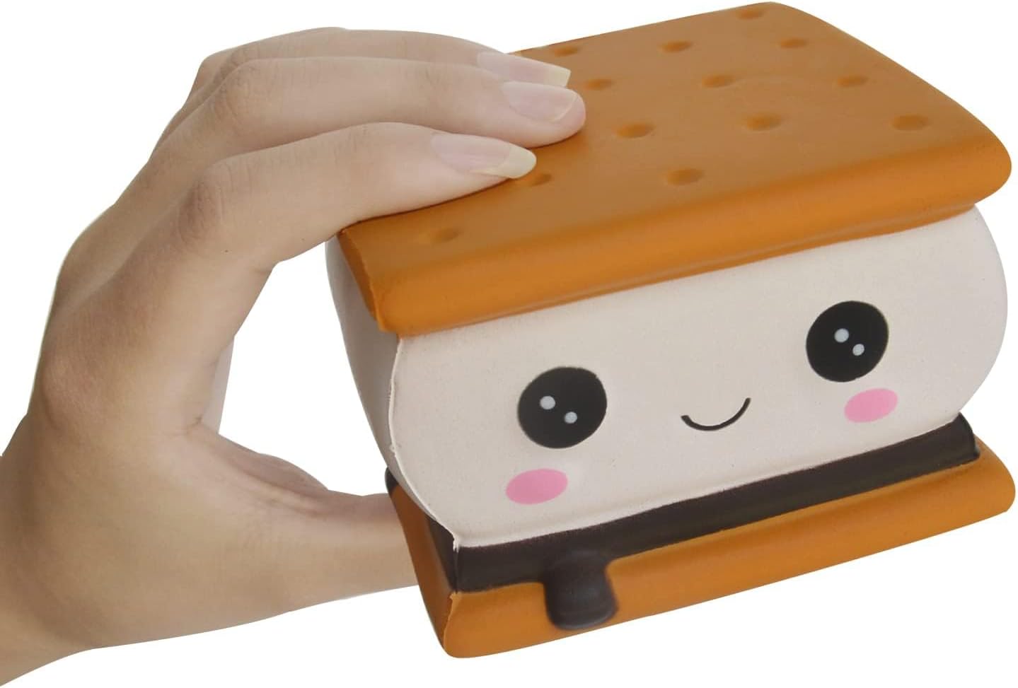 Delightful S'More Squishies - Kids Birthday Gift, Adorable Sandwich Cookie Stress-Relief Smore Toy (Smore)