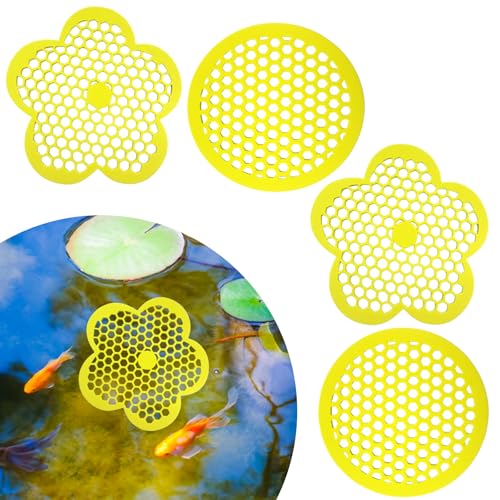 4 Pack Floating Bee Island EVA Foam Bee Watering Station Flower Round Bee Waterer Butterfly Watering Station Bee Bath Feeder for Outdoor Garden Dcor