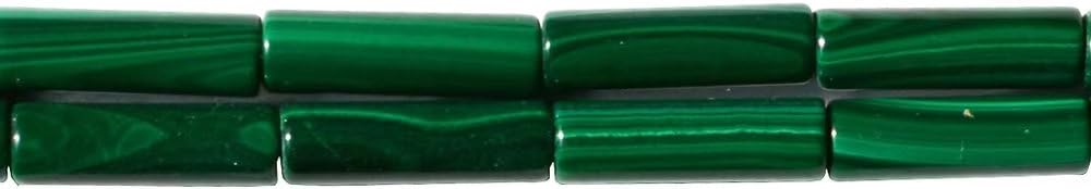 Genuine Green Malachite Gemstone 413mm Thin Tube Cylinder Spacer Beads for Handmade Jewelry Craft Gift Making Supply Sold by One Strand 15 Inch APX 30 Pcs