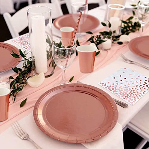 100 Pz Set Forniture per Festa Oro Rosa, Oro Rosa