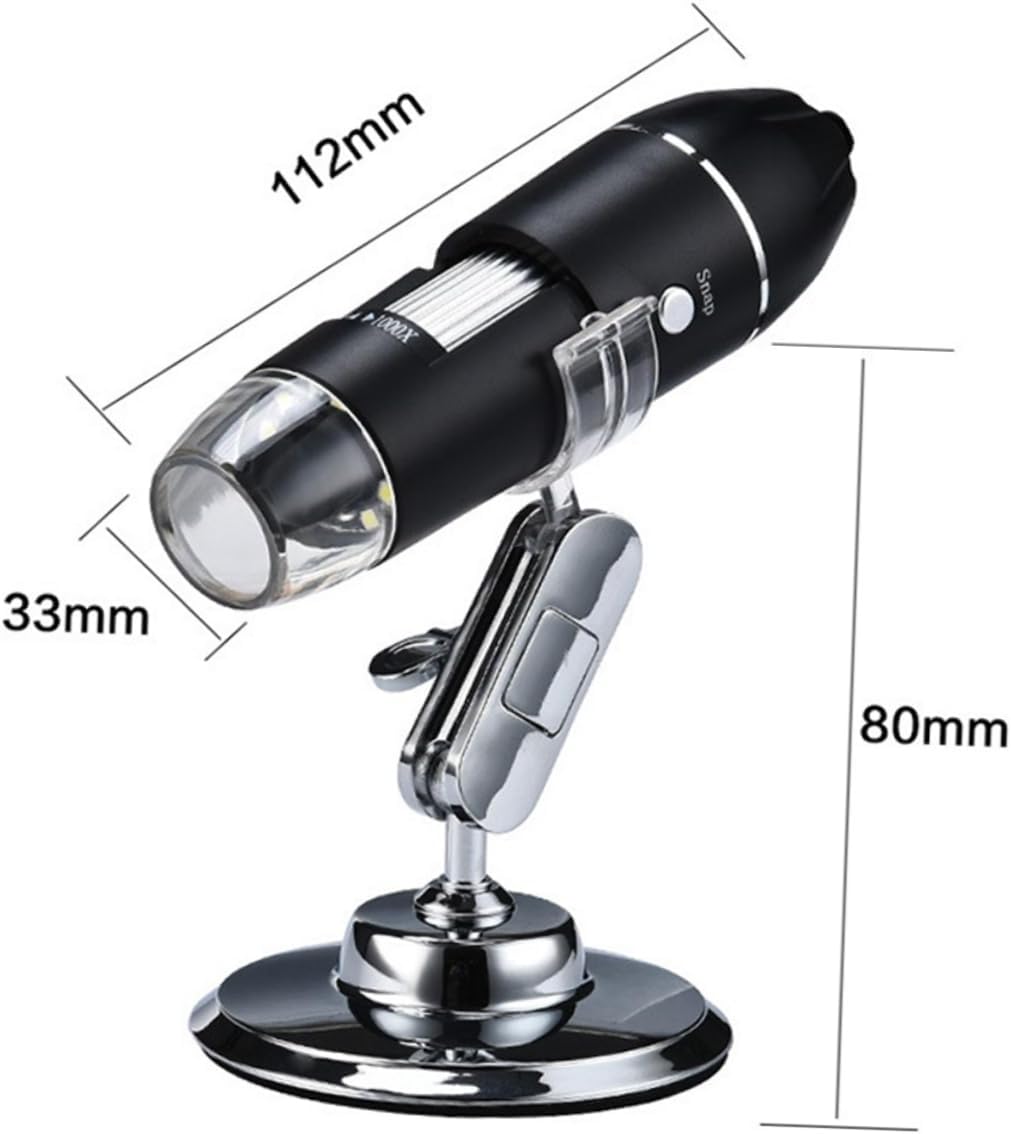OSALADI Electronic Handheld Microscope Magnification Digital Magnifying Glass USB Led for Industrial Lab Use