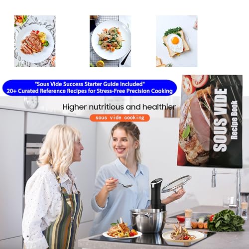chefess Sous Vide, 1100 Watts Sous Vide Cooker Machine Immersion Circulator, Thermal Immersion, Fast-Heating with Timer & Best Gift