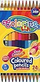Colorino Double Ended Triangular Coloured Pencils (Pack of 12)