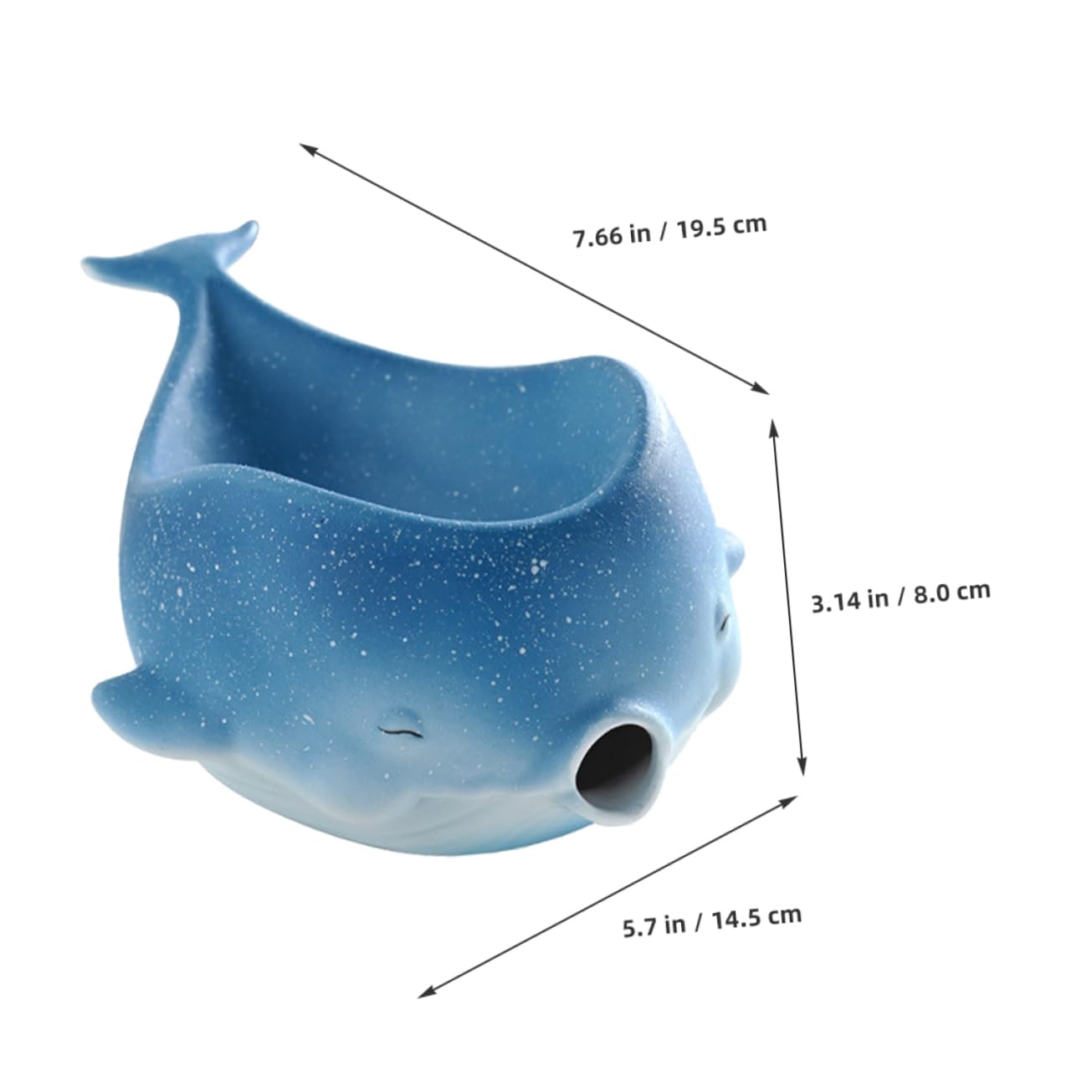 Happyyami Seifenschale Niedliche Seifenablage mit Selbstentwässerung Keramik in Walform Hält Seife Trocken und Sauber für Badezimmer und Home Decor