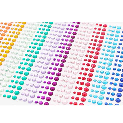 Self-Adhesive Rhinestone Stickers,15 Colors 900Pcs,Diy Face Gems Body Stickers Nail Makeup 3Mm 4Mm 5Mm Festival Carnival Embellishments For Crafts #TOP2