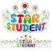 D4DREAM Star Student Paper Crowns - 24pcs Adjustable Star of The Week Paper Hats for Kids Student of the Week or Month Crowns for Kindergarten Classroom Teachers Rewards Back to School Supplies
