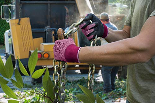 Showa Atlas 341 Opti Grip Latex Dipped Work Gloves - Red - Medium #TOP2