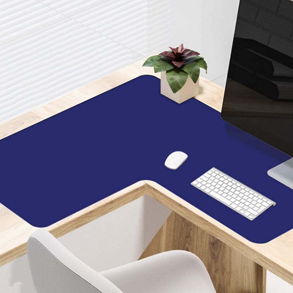 Customize Desk Pad Corner Computer Desk Mat L Shaped Writing/Gaming Mat,PU Leather Mousepad Laptop Keyboard Mat,Waterproof Table Protector Blotter