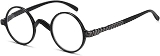 Eyekepper Round Reading Glasses a Little Large than Vintage Professor Oval Readers (Black,+2.00)