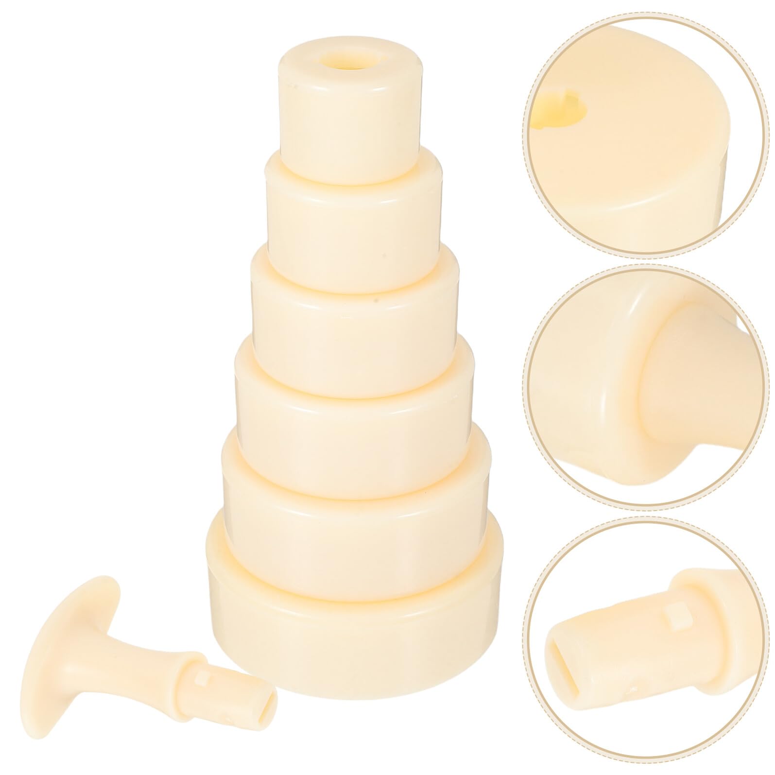 Molde para Tartaletas Desmontable Redondo 4-9 Cm de Acero Inoxidable Prensador de Masa Francés, Herramienta para Hornear Tartas y Postres, Utensilio para Repostería Profesional