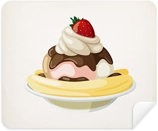 Strawberry Banana Sweet Ice Cleaning Cloth Screen Cleaner 2pcs Suede Fabric