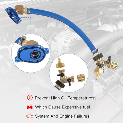 6.0L Oil Cooler Flush Kit With "T" Port Compatible With Ford 6.0 Diesel by RALBDX - Used condition - Image 5