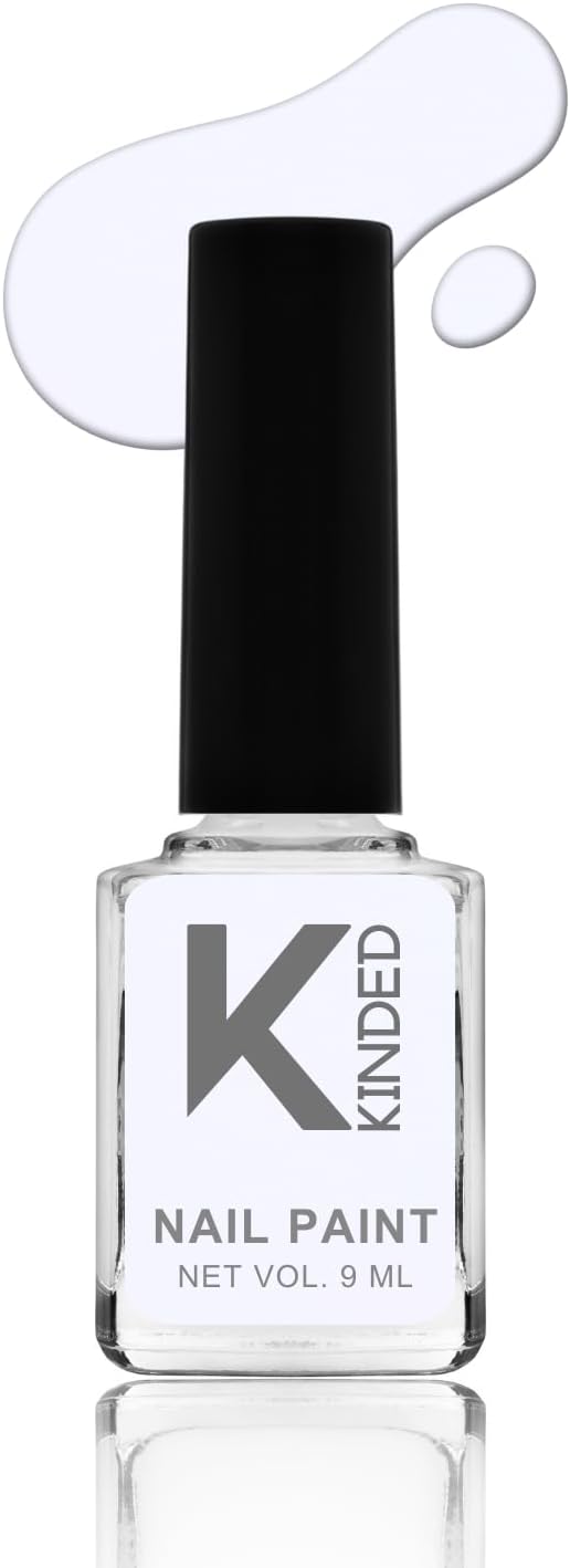 Nail Paint Long Lasting Lacquer Quick Drying Nail Polish Enamel for Girls Women With One Coat Single Stroke Application (9 ml, Glossy Finish, Shade 30 Old School White)