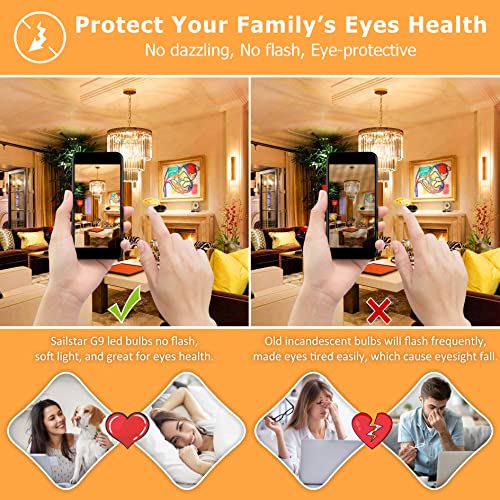 Sailstar Dimmable G9 Led Bulb 10 Pack, 3000K Warm White, T4 G9 4W Replacement For 40 Watts Halogen, Ceramic Bi Pin Base, 120V 400 Lumen 360°Beam Angle, G9 Light Bulbs For Chandelier #TOP5