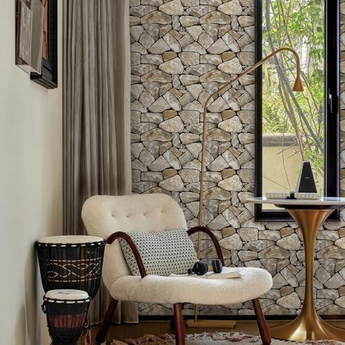 COMSTICKC 3D Peel and Stick Faux Stone Wall Panels for Quick DIY Wall Decor by COMSTICKC - Used condition - Image 2