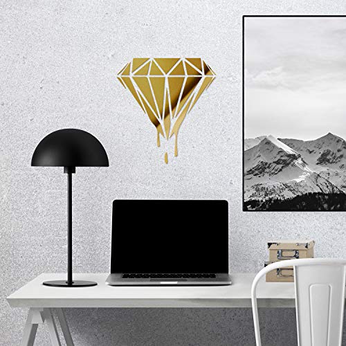Transparent Decal Stickers Of Holodiamond Drip Dripping Diamond Drip Diamond (Metallic Gold) Premium Waterproof Vinyl Decal Stickers For Laptop Phone Accessory Helmet Car Window Mug Andstic914062Goaa #TOP6