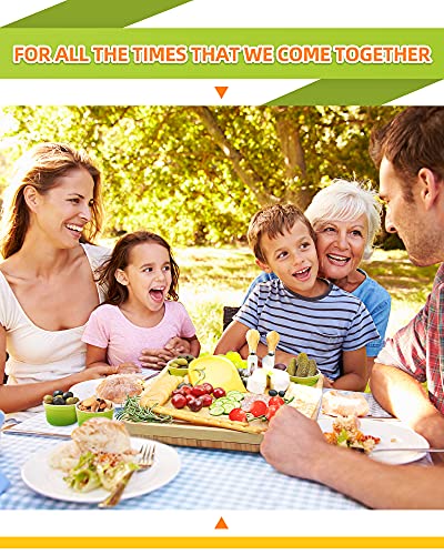 Kunaboo Bamboo Charcuterie Board Set, Green Ramekins, Climate Pledge Friendly Certified Cheese Board With Knife Set (Fsc Certified Eco-Friendly Bamboo), Free Travel Canvas Bag, Cheese Boards Gift Set #TOP1