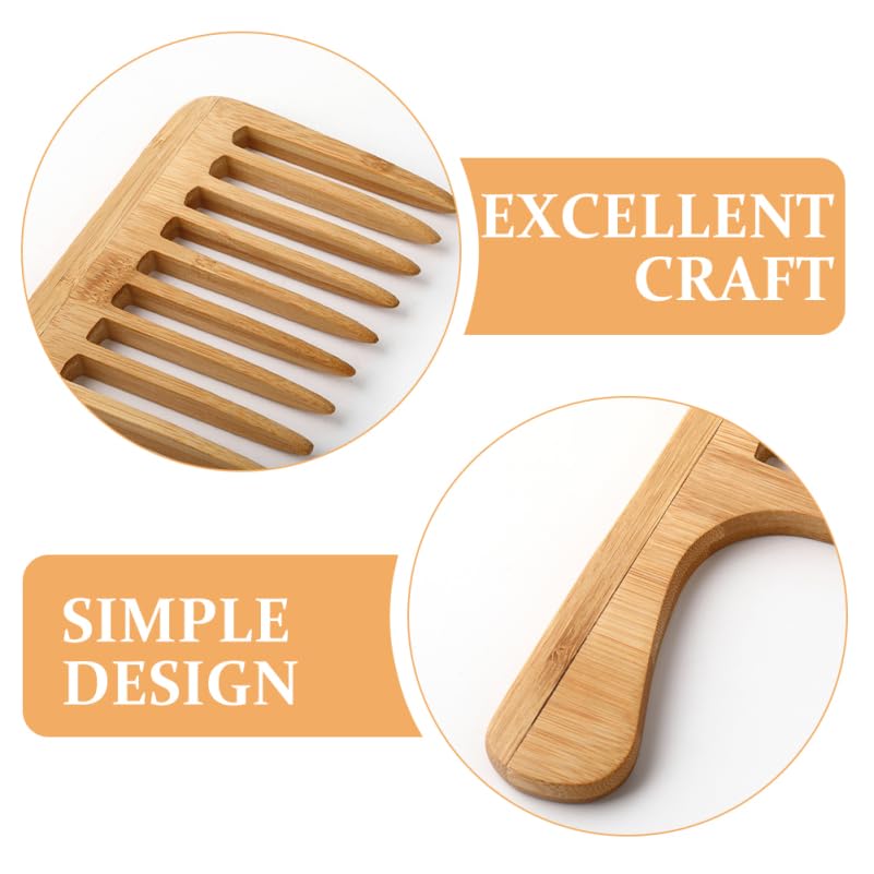 Peine de Dientes Anchos Healeved de Madera Grande miniatura 3