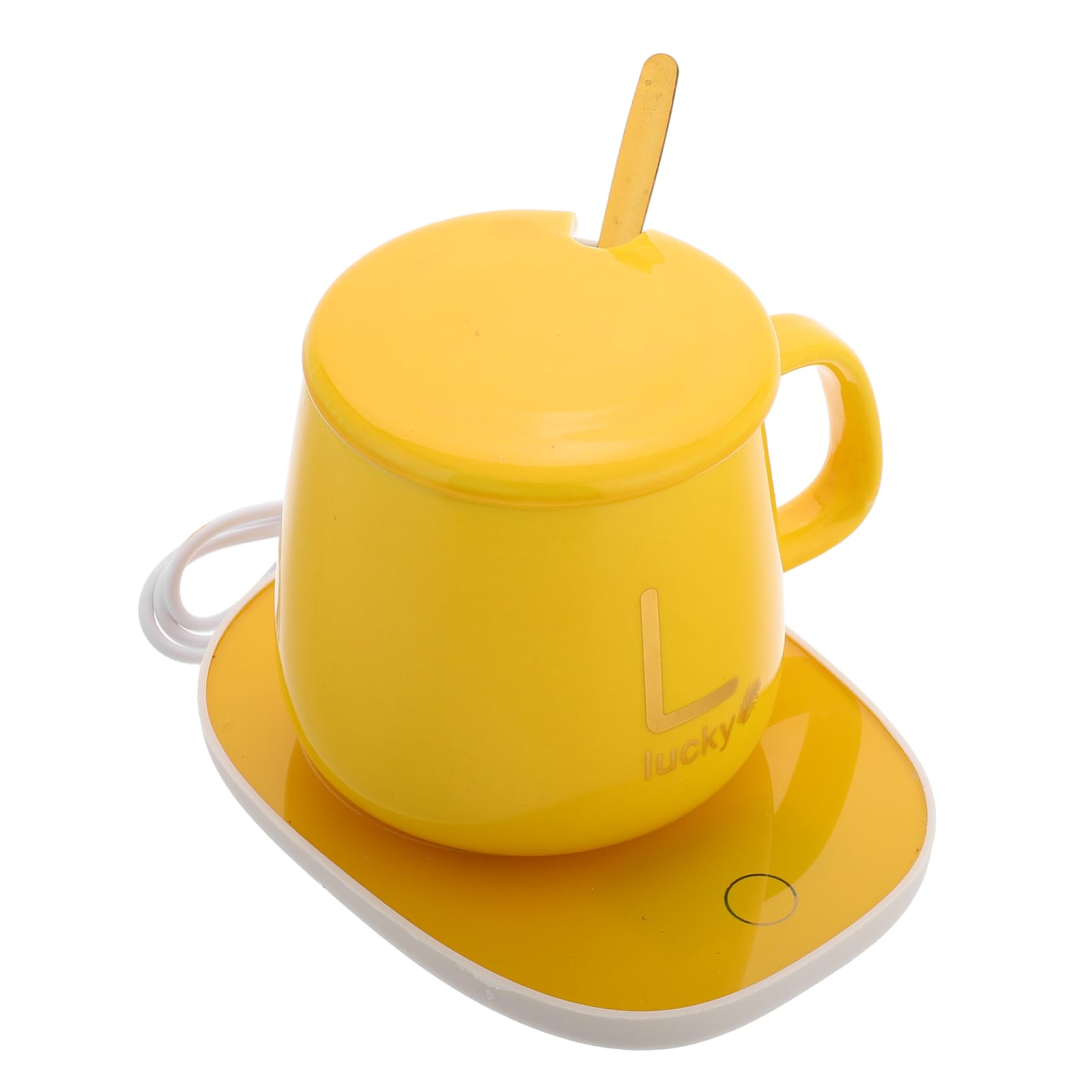 OKUMEYR Set of Constant Temperature Coasters -Heated Desk Warmer Pad for Tea Milk Hot Beverage Office Use