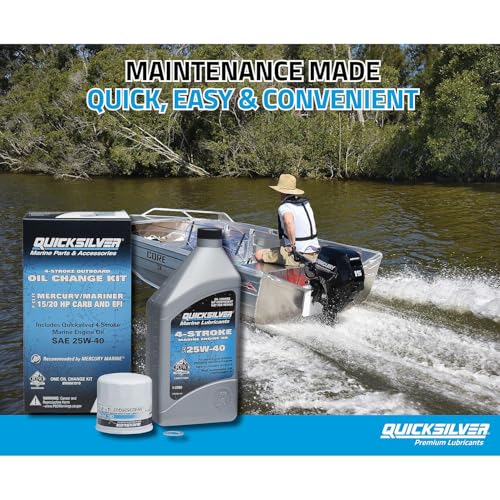 Quicksilver 25W-40 Oil Change Kit for 4-Stroke 15hp and 20hp Mercury Outboards by Quicksilver - Used condition - Image 7