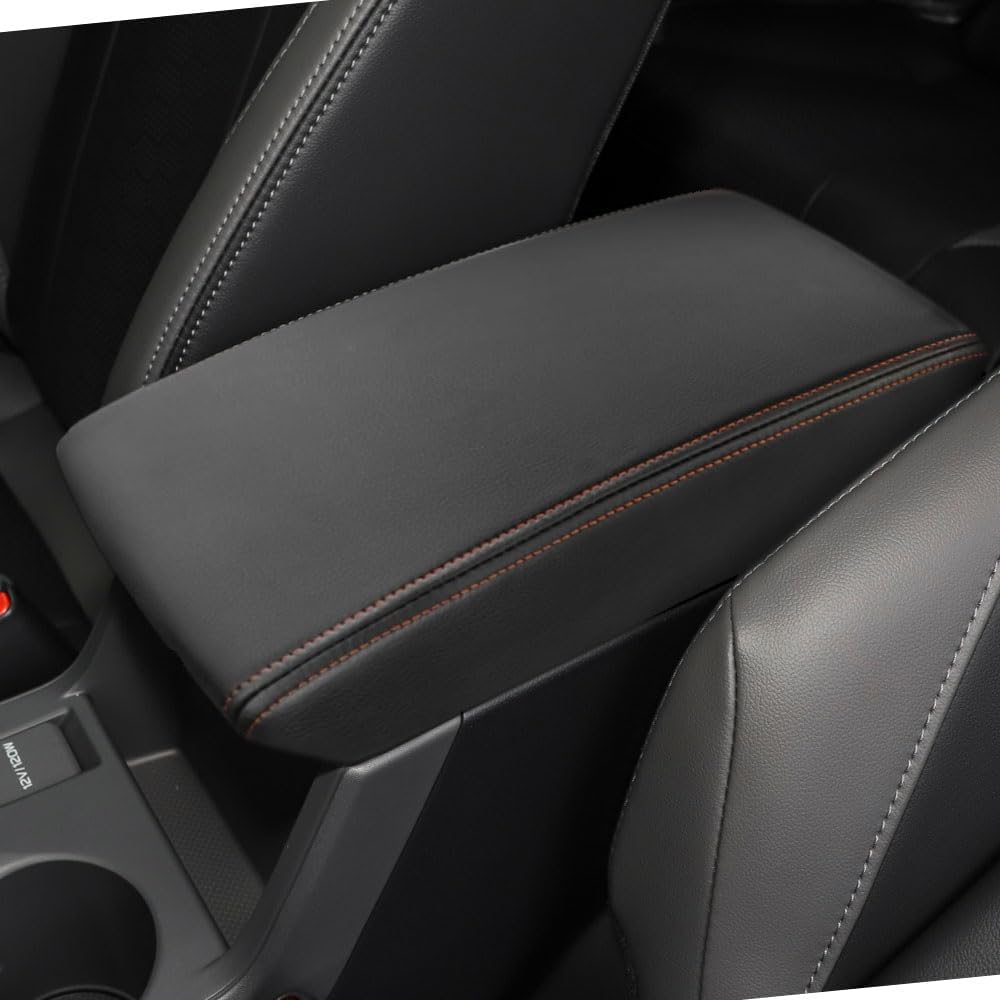 Car Middle Center Console Cover for Subaru Crosstrek 2018-2023, Car Armrest Cover for Impreza 2017-2023 Leather Arm Rest Box Lid Protection Cover (Black, Crosstrek 2018-23)