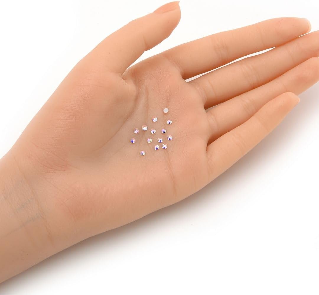 200pcs Genuine Preciosa Maxima Chaton Rose Round Flat Back Crystal Rhinestone Crystal AB (SS9, 2.5-2.7mm) image 3