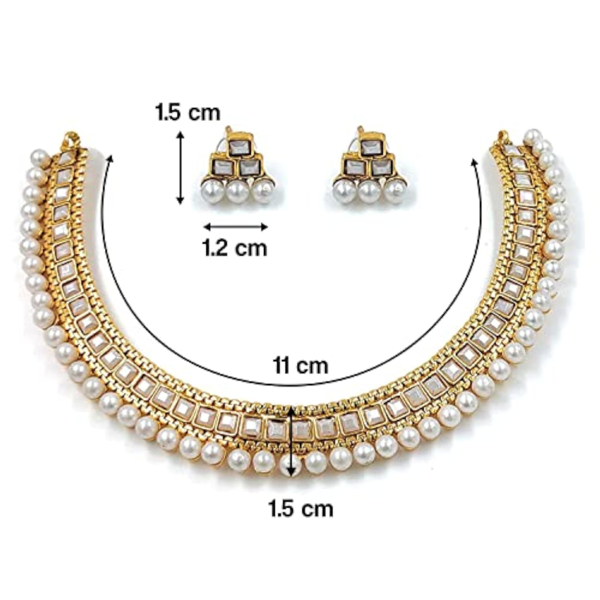 Plated Traditional Choker Necklace Jewellery Set
