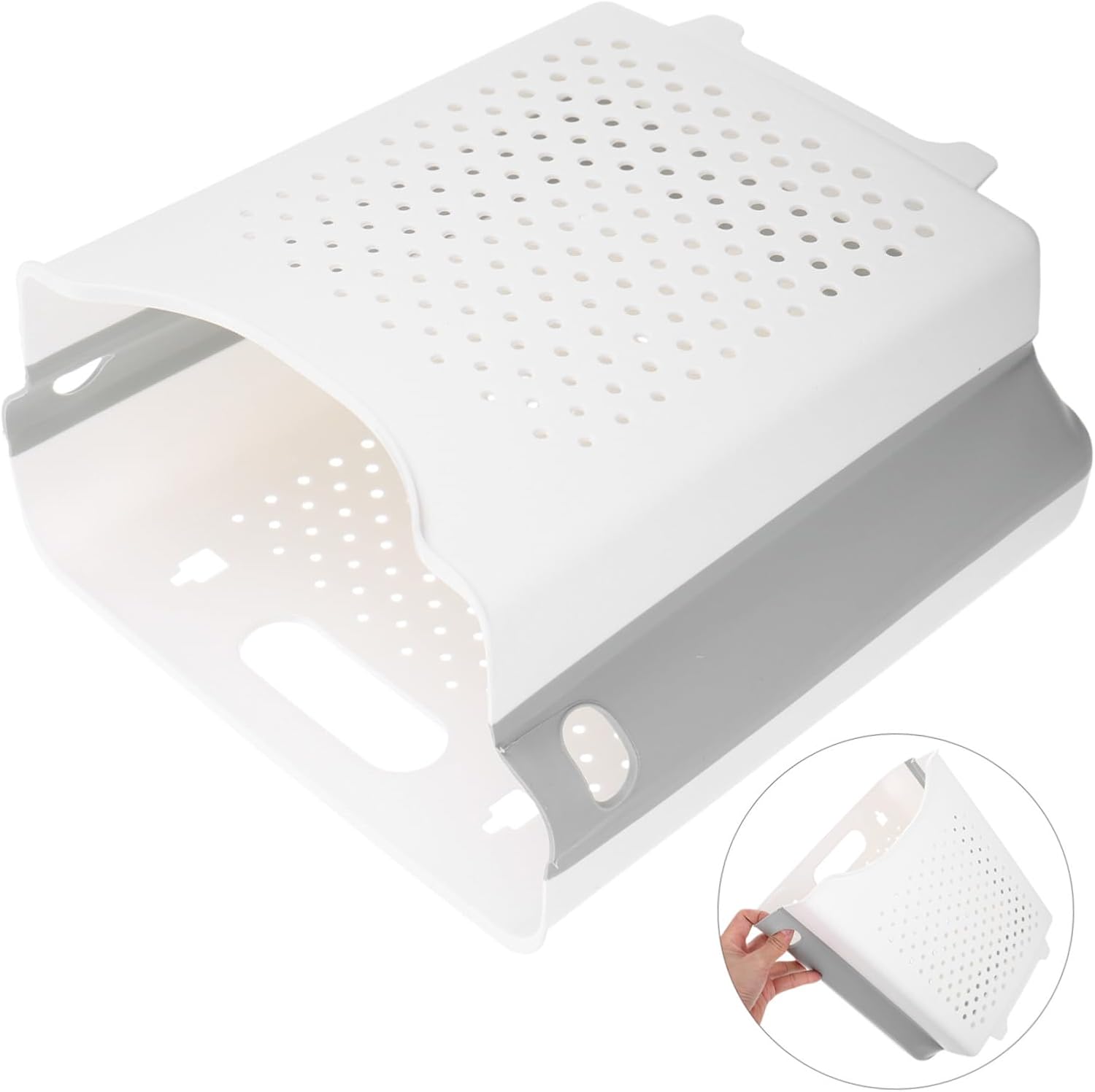 Foldable Hanging Laundry Basket Wall Mounted Dirty Clothes Hamper Large Capacity Space Saving Storage Container for Bedroom Bathroom Organizing