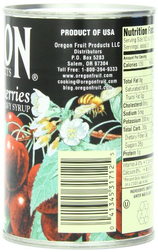 Oregon Fruit Products Dark Sweet Cherries In Heavy Syrup, 15 Ounce (Pack Of 8) #TOP1