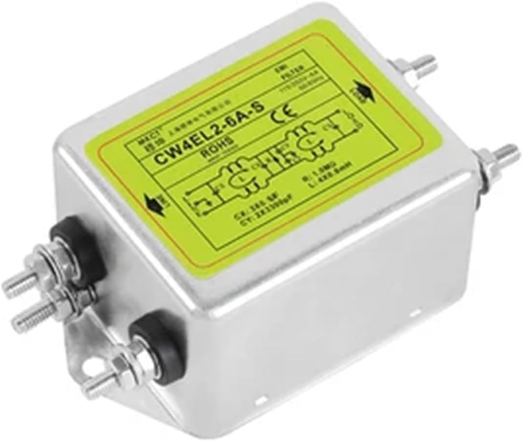 1PCS AC 115V 230V Power Supply Filter EMI Anti-Interference Clean Audio CW4EL2-S 3A 6A10A20A30A(CW4EL2-6A-S)
