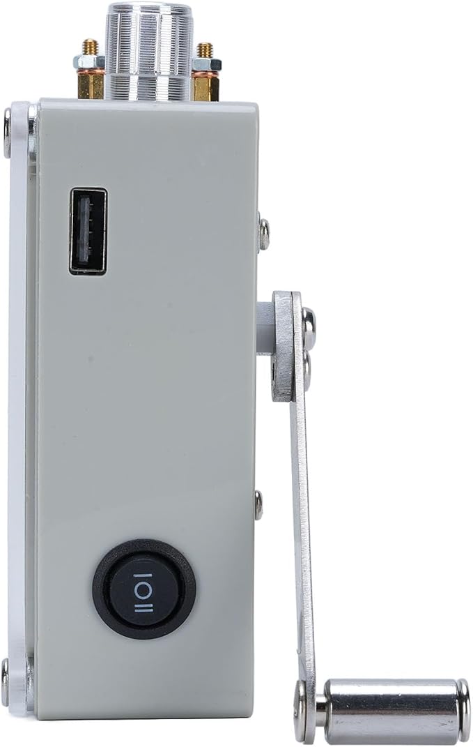 Generador Manual Portátil con Carga USB y Luz COB miniatura 8