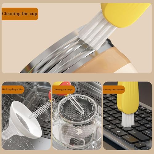 Escova de limpeza de tampa de copo, escova de limpeza 3 em 1, escova de tampa de copo, adequada para