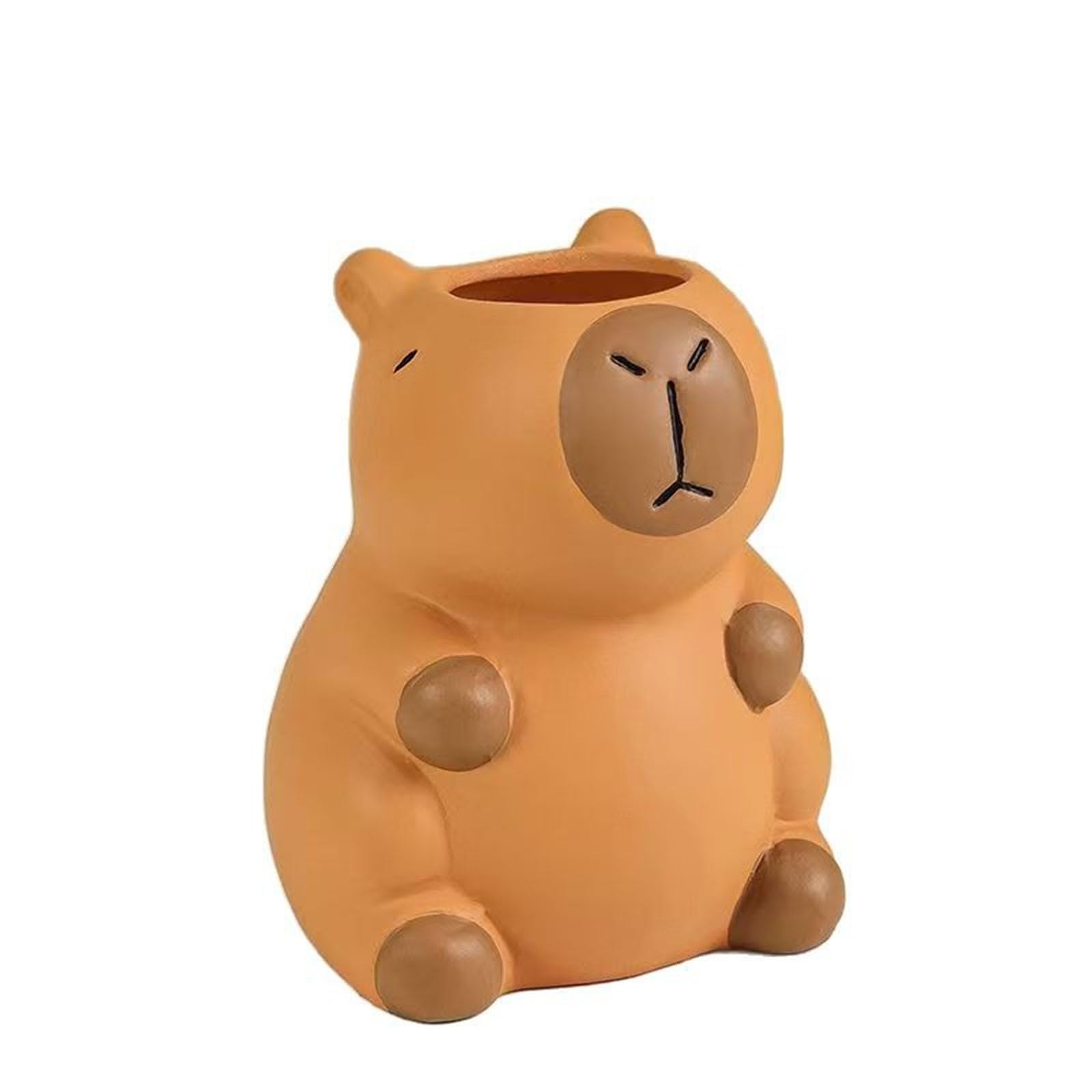 Uitndvyte Shaped Pencil Cup Desktop Pen Organiser Decorative Rubber Container for Home Pen and Brush