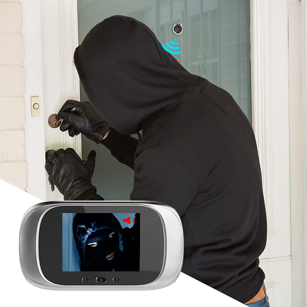 Visor genérico de puerta timbre seguridad con cámara Agujero-de-serin LCD gran angular resolución de imagen