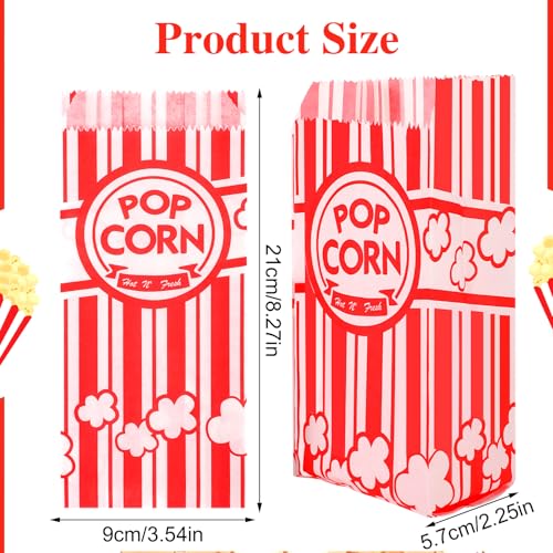 Image of 900 Pcs Popcorn Bags, 1 Oz Paper Popcorn Bag Individual Servings Bulk for Pop corn Machine Accessories Supplies Movie Nights Cinema Kitchen Supplies
