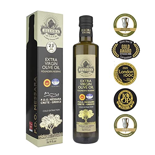Gold Award Winning Combo, Extra Virgin Greek Olive Oil, Pdo Single Estate, Kosher, 16.9 Oz. Each And The Cruet Set For Storage, Pack Of 3 #TOP1