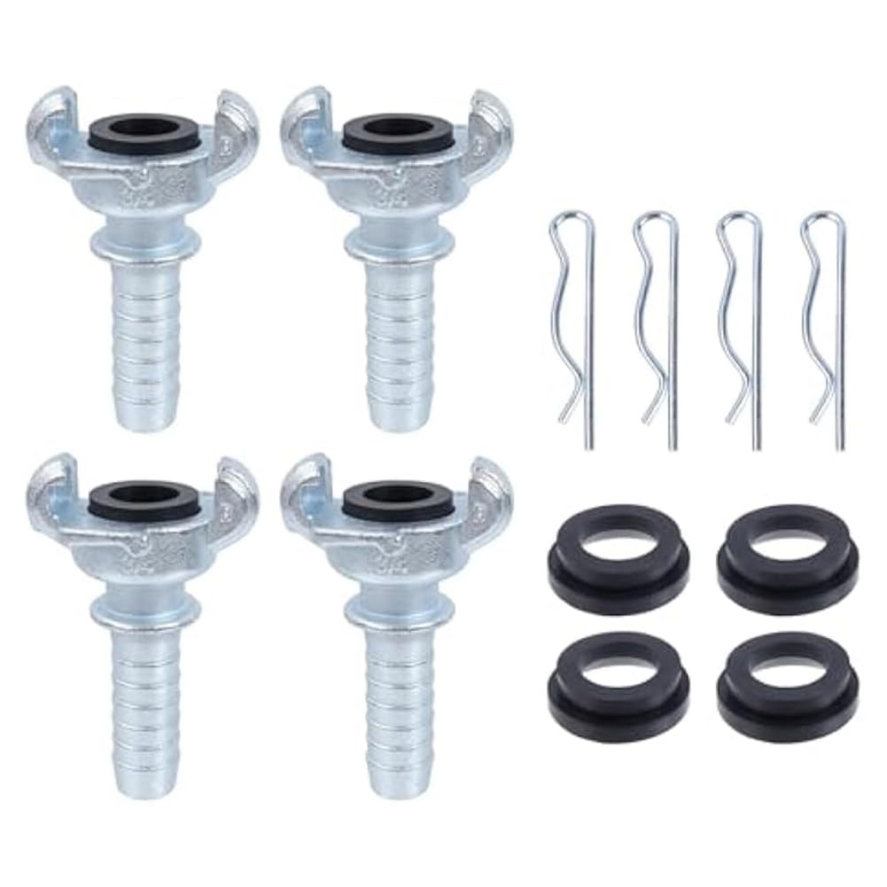 Accesorios de Aire Chicago de 3/4 pulgada, conectores universales de extremo dentado, 4 piezas