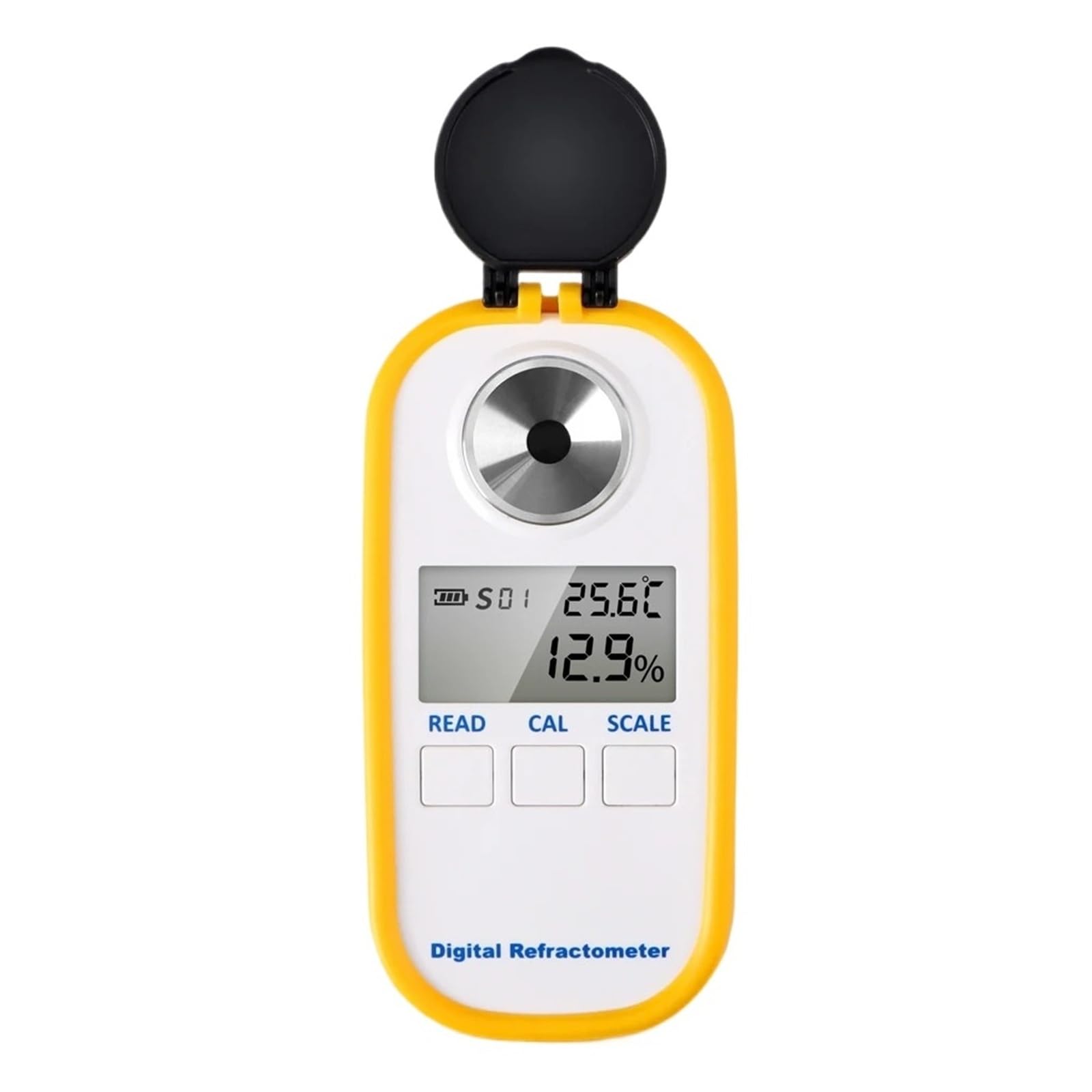 Refractómetro Digital de azúcar, refractómetro de Miel, probador de Contenido de azúcar, Brix 0-94% 0-90% 0-50% for Jugo de Frutas para Pruebas de Contenido(DR101 Sugar 50 Brix)