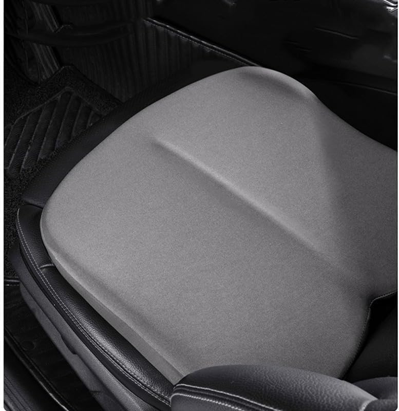 Adult Car Booster Seat Cushion, Car Seat Driver Height Boost Mat Memory Foam Car Seat Cushions Pad Improve Driving View Non-Slip 3D Office Chair Cushion Pressure Relief (Black) - Image 3