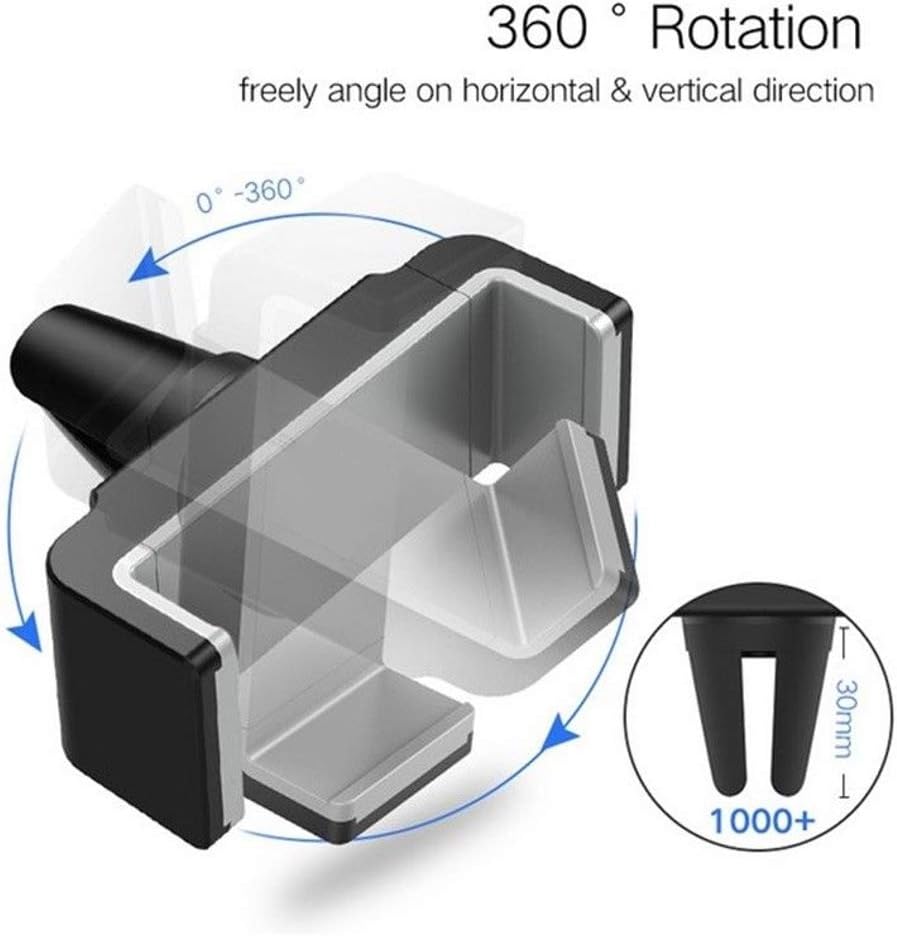 2-in-1 Car Mount Windshield Dash AC Air Vent Phone Holder Rotating Dock A3J Compatible with Alcatel 1x Evolve - BLU Vivo XL4 - Huawei Mate 20 Pro - LG V50 ThinQ 5G, G8 ThinQ - Motorola Moto G7