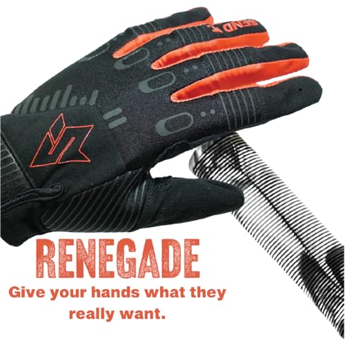 Send It. Renegade Glove (Large), Black/Fire Mountain Bike Gloves for Men & Women, Resistant & Breathable Motorcycle Riding Gloves, Cycling Accessories & Apparel (Large, Fire) - Thumbnail 2
