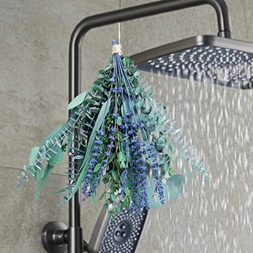 Eucalyptus & Lavender Flowers Bundle for Shower | Natural Real Fresh Eucalyptus Leaves Eucalyptus Shower Plant |Shower Decor Home Decor