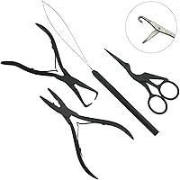 Vista 3 de Kit de herramientas de extensión de cabello, extensiones de cabello, extensiones de cabello, alicates para cerrar y quitar cuentas de microenlace
