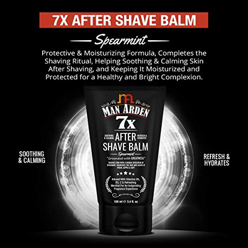 Man Arden 7X After Shave Balm Spearmint 100Ml With Menthol, Vitamin C And Hyaluronic Acid - Soothing, Calming And Refreshes #TOP4