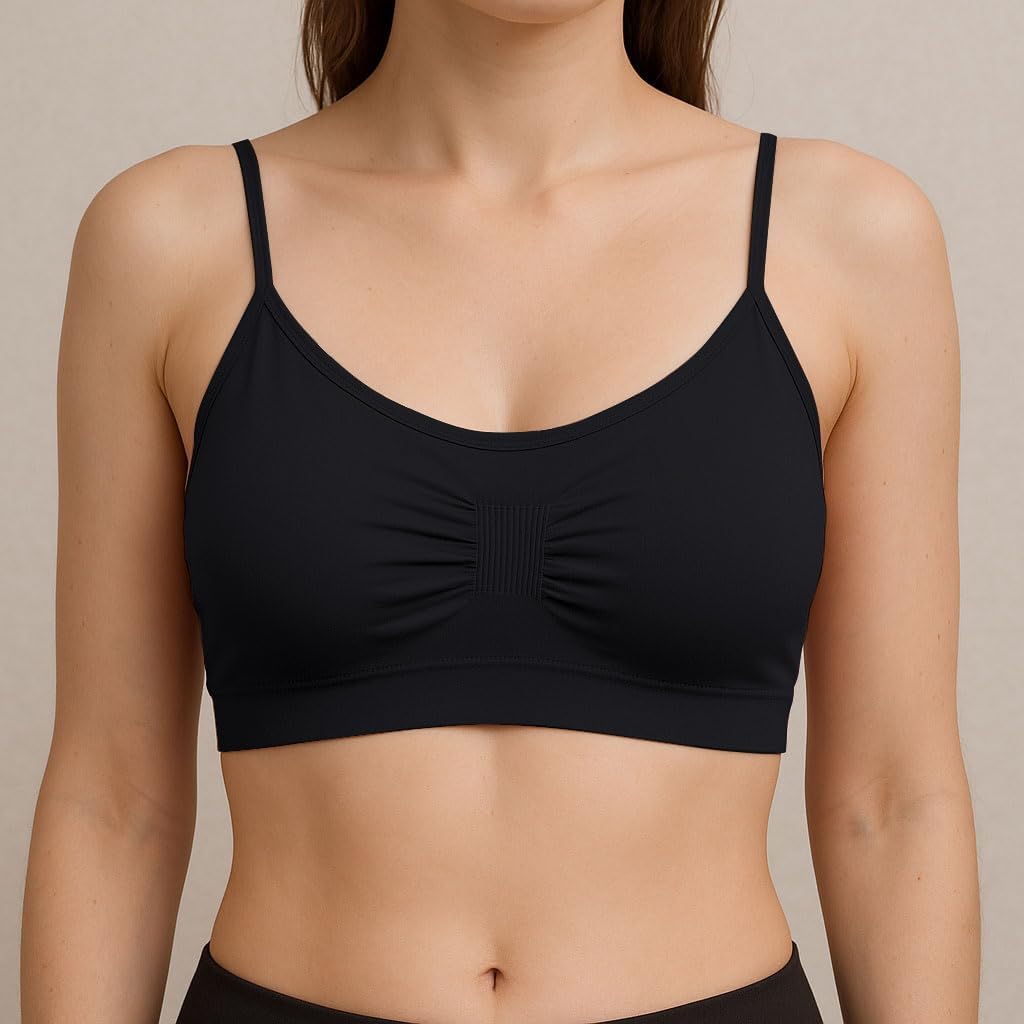 Red Bene Women's Seamless Padded Wirefree Comfort Bra Bralette