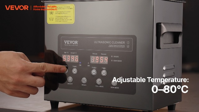 Image of VEVOR 30L Sonic Cleaner, 600W Digital Ultrasonic Cleaning Machine with Upgraded Degassing and Gentle Mode, 40kHz Industrial Ultrasound Cleaner with Timer and Heater for Retainer Jewelry Tools