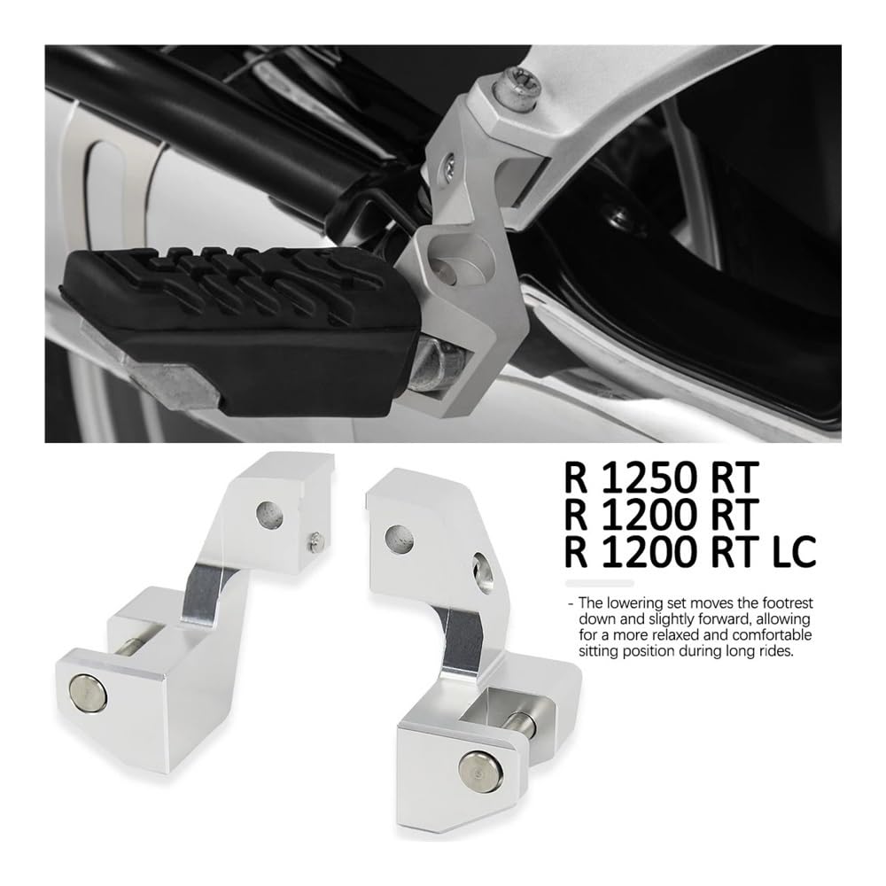 Per BM&W R1250RT R1200RT 2005-2013 R1200RT LC 2014 - Pedane Pilota Kit Abbassamento Pedana Moto R 1250 RT R 1200 RT Adattatore Manubrio