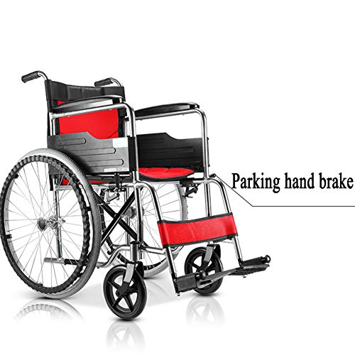 Lightweight TranMobile Lightweight Folding Aluminum Alloy Lightweight TranMobile air Ultra Light Portable Manual Travel Trolley with Padded Cushions and Widene2